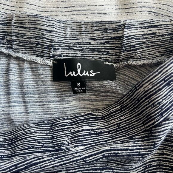 Lulus Endless Dream Blue & White Striped Flowy Midi Skirt - Picture 7 of 8